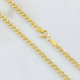 Cadena Cubana 3.8gr / 50cm / Oro Amarillo +1 18K
