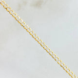 Cadena Cubana 8.25gr / 55cm / Dos Oros Amarillo Blanco +3 18K