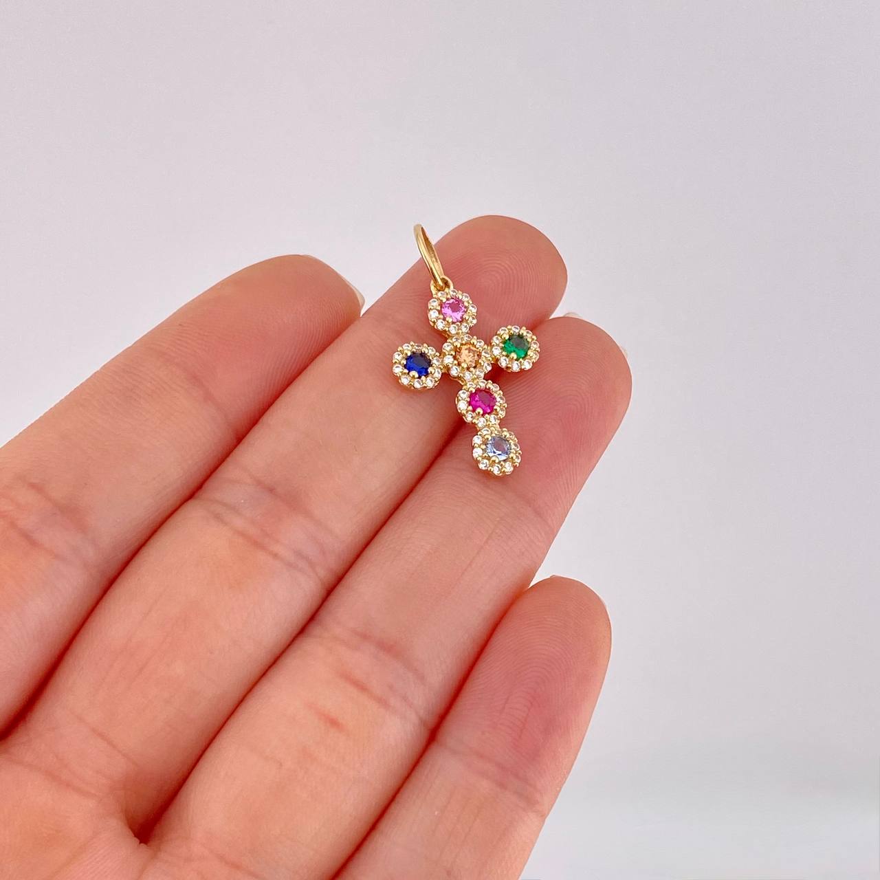 Dije Cruz Tupida 1.9g / 2.8cm Oro Amarillo 18K