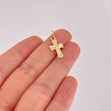 Dije Cruz Cristo Puntas Curvas 0.75g / 2.3cm Oro Amarillo 18K
