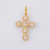 Dije Cruz Tupida 2g / 2.8cm Oro Amarillo 18K