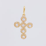 Dije Cruz Tupida 2g / 2.8cm Oro Amarillo 18K