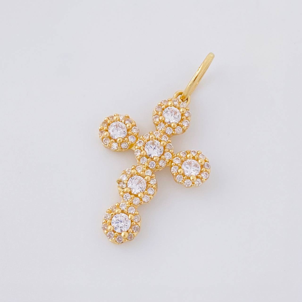 Dije Cruz Tupida 2g / 2.8cm Oro Amarillo 18K