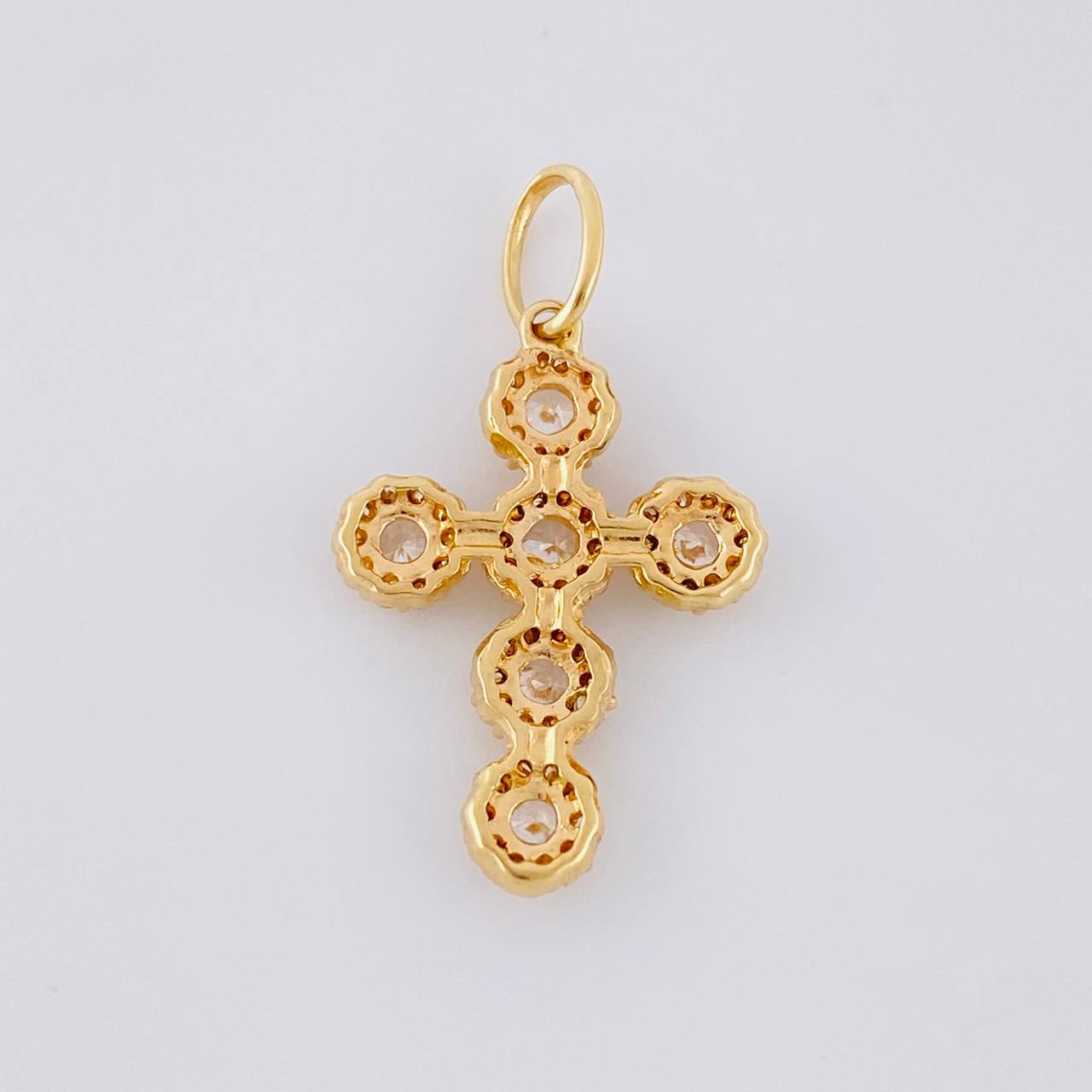 Dije Cruz Tupida 2g / 2.8cm Oro Amarillo 18K