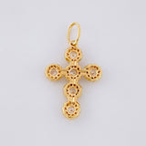 Dije Cruz Tupida 2g / 2.8cm Oro Amarillo 18K