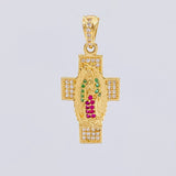 Dije Cruz Virgen del Cramen 3.5g / 3.2cm Oro Amarillo 18K