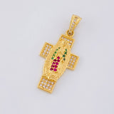 Dije Cruz Virgen del Cramen 3.5g / 3.2cm Oro Amarillo 18K
