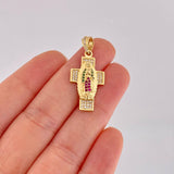 Dije Cruz Virgen del Cramen 3.5g / 3.2cm Oro Amarillo 18K