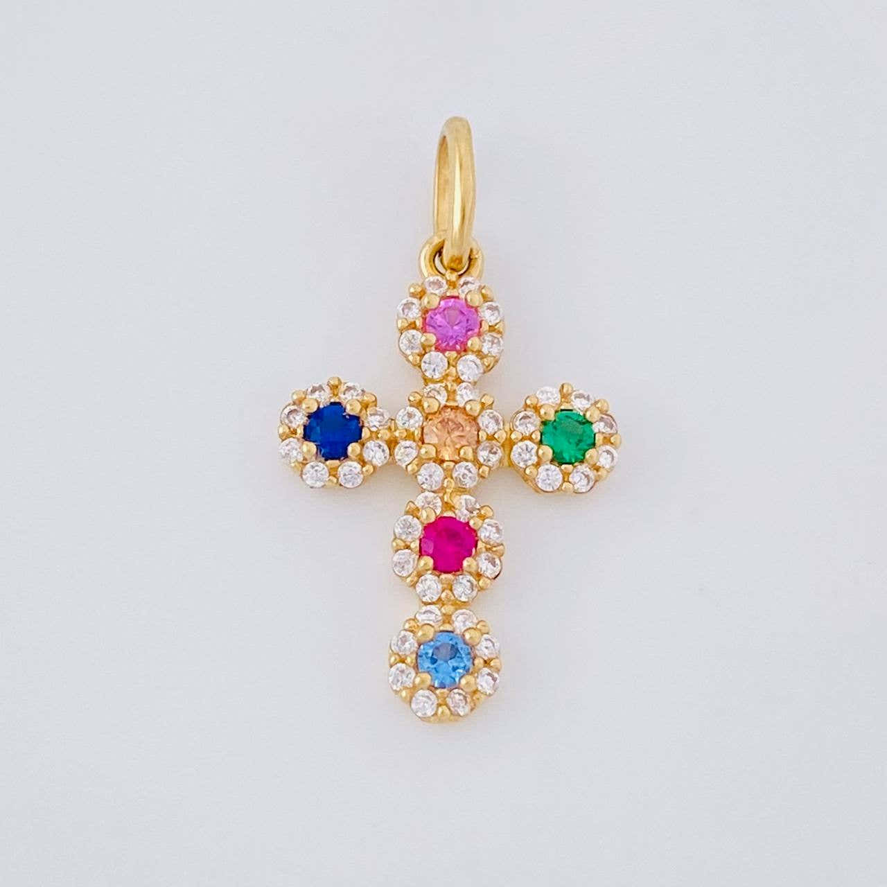 Dije Cruz Tupida 1.3g / 2.3cm Oro Amarillo 18K