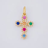Dije Cruz Tupida 1.3g / 2.3cm Oro Amarillo 18K