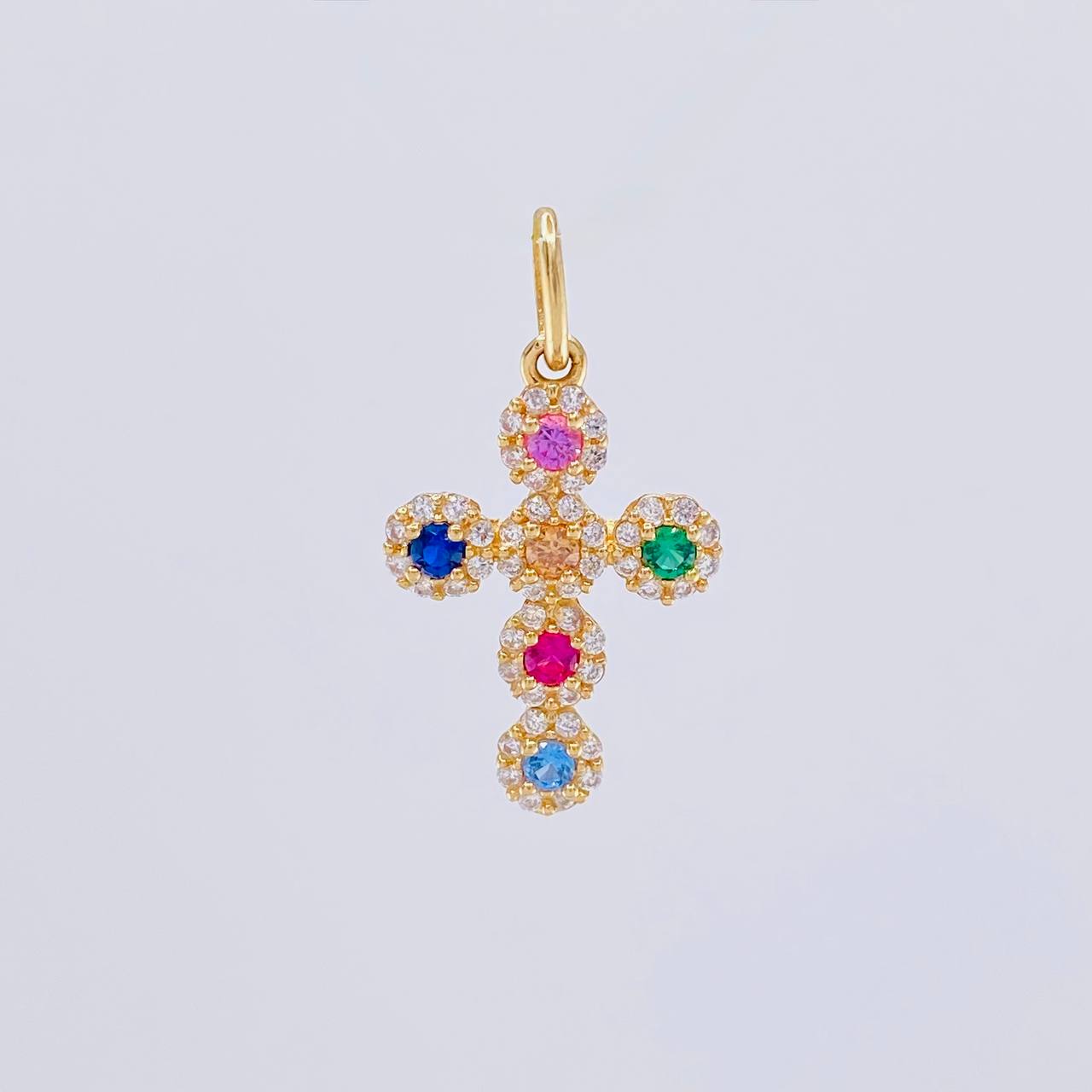 Dije Cruz Tupida 1.3g / 2.3cm Oro Amarillo 18K