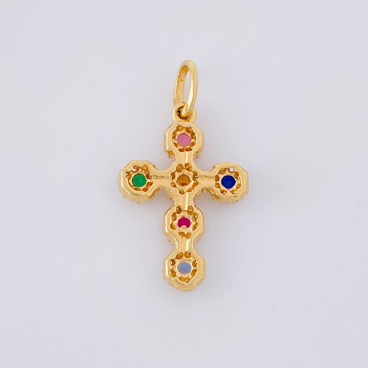 Dije Cruz Tupida 1.3g / 2.3cm Oro Amarillo 18K