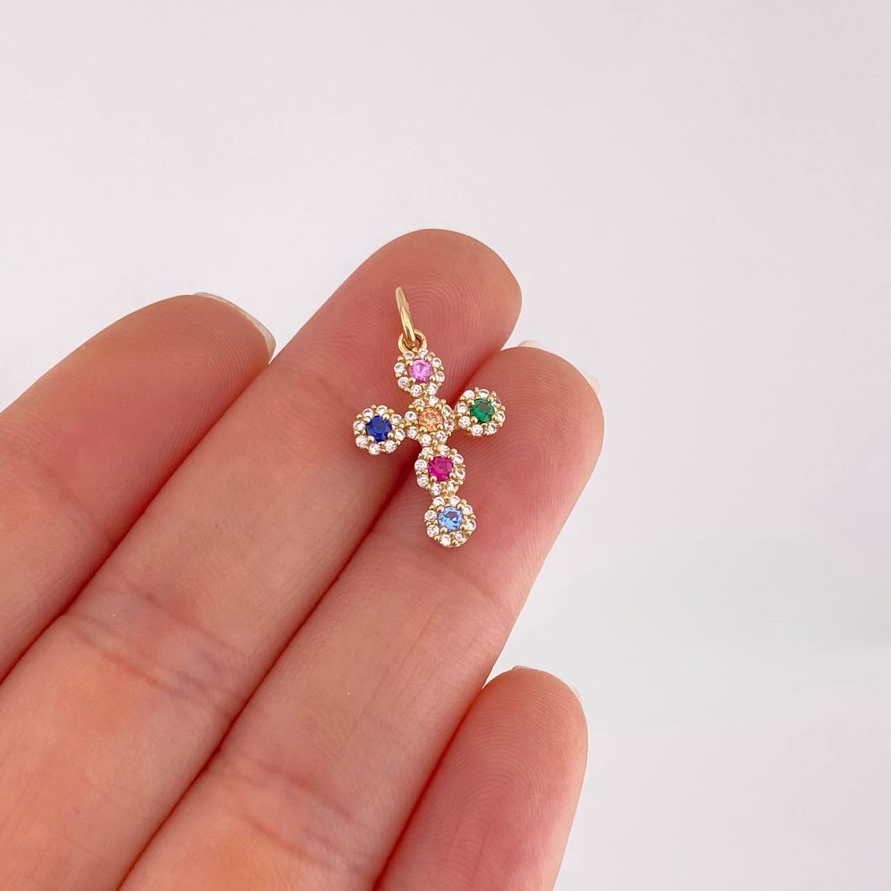 Dije Cruz Tupida 1.3g / 2.3cm Oro Amarillo 18K