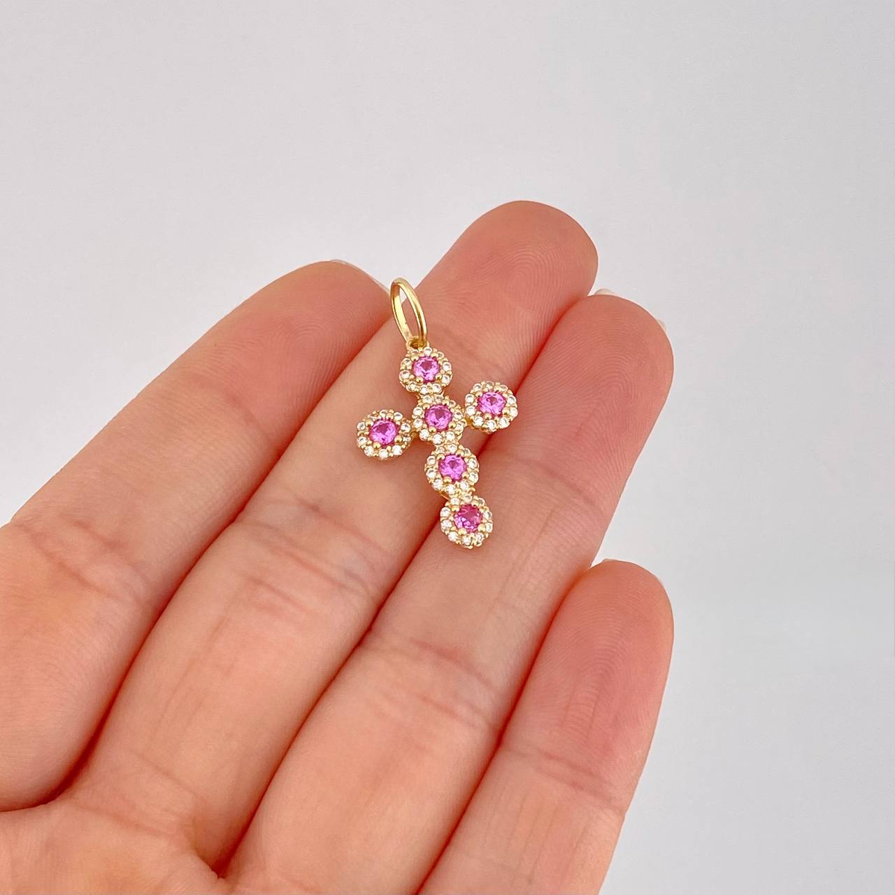 Dije Cruz Tupida 2g / 2.8cm Oro Amarillo 18K