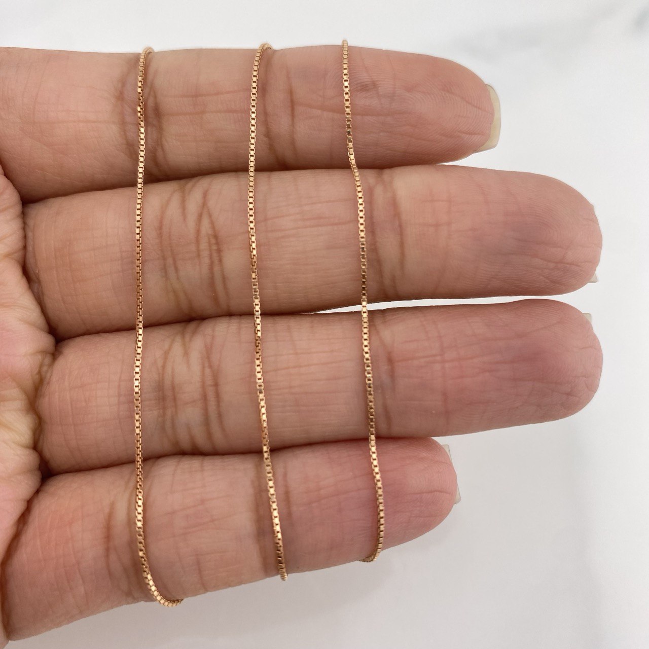 Cadena Veneciana 1.9 g / 50.5 cm / 0.71 mm Oro Rosa 18K