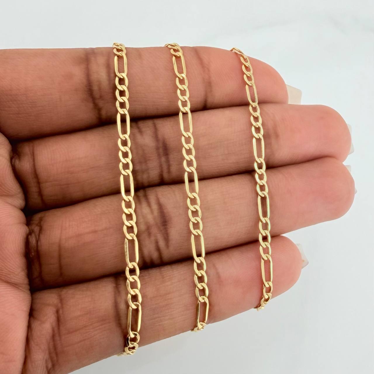 Cadena Figaro 3.2 g / 60 cm / 2.56 mm Oro Amarillo 18K