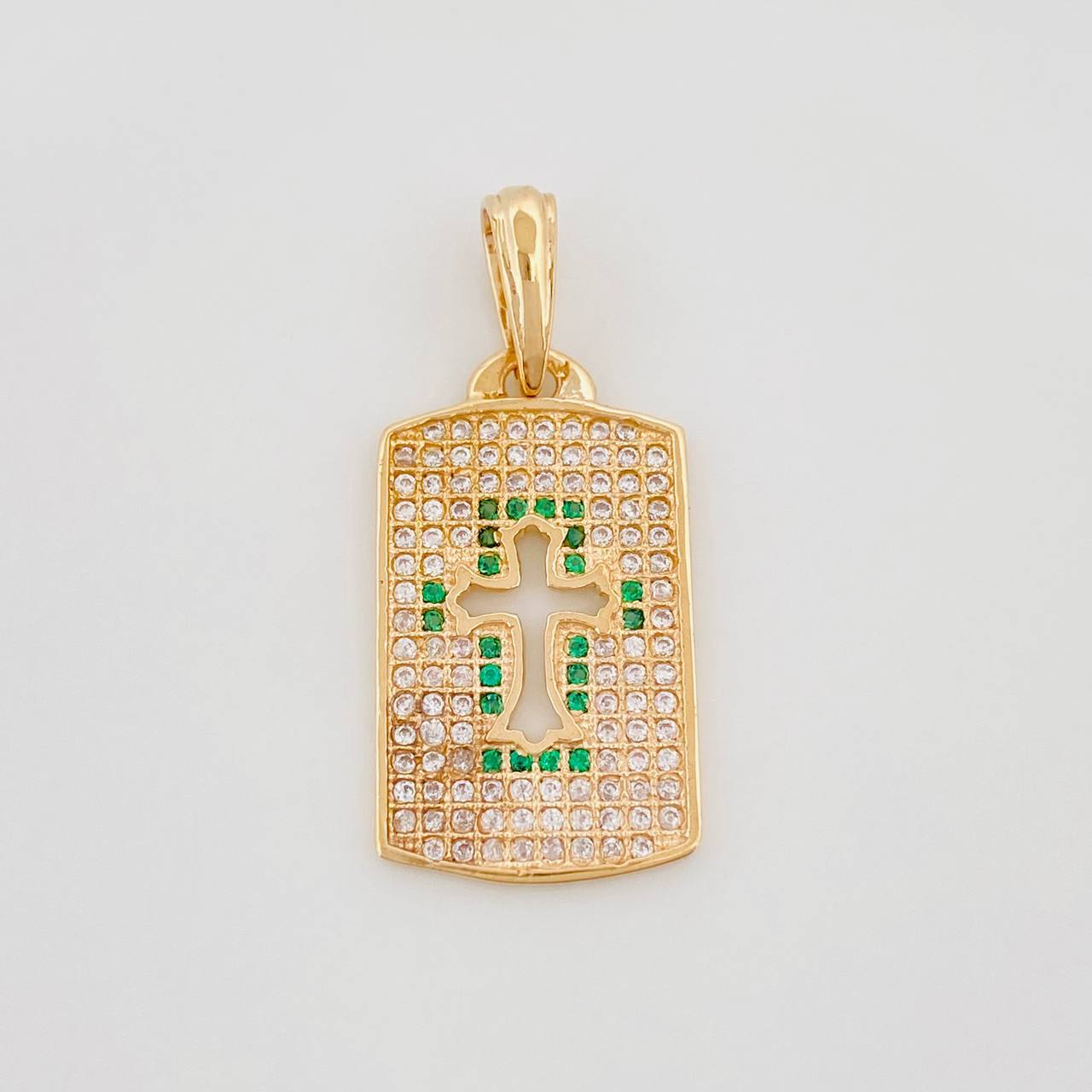 Dije Placa Cruz 2.95 g / 3 cm Oro Amarillo 18K