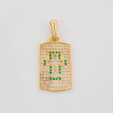 Dije Placa Cruz 2.95 g / 3 cm Oro Amarillo 18K