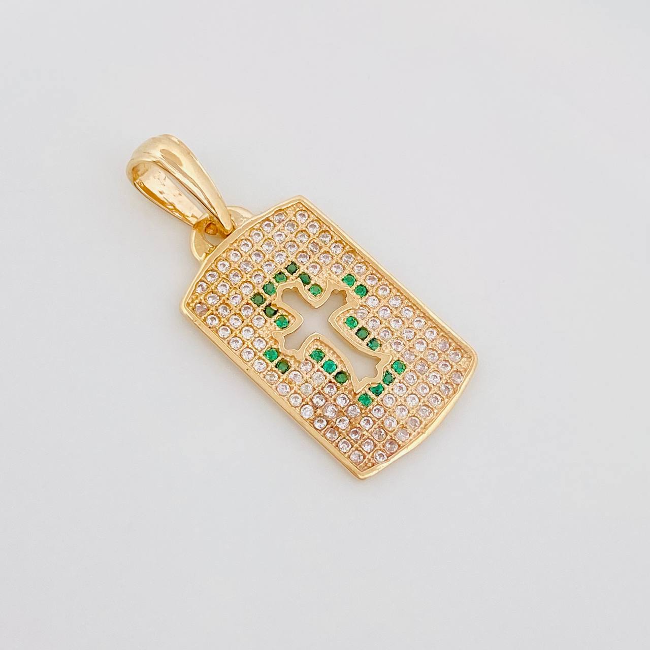 Dije Placa Cruz 2.95 g / 3 cm Oro Amarillo 18K