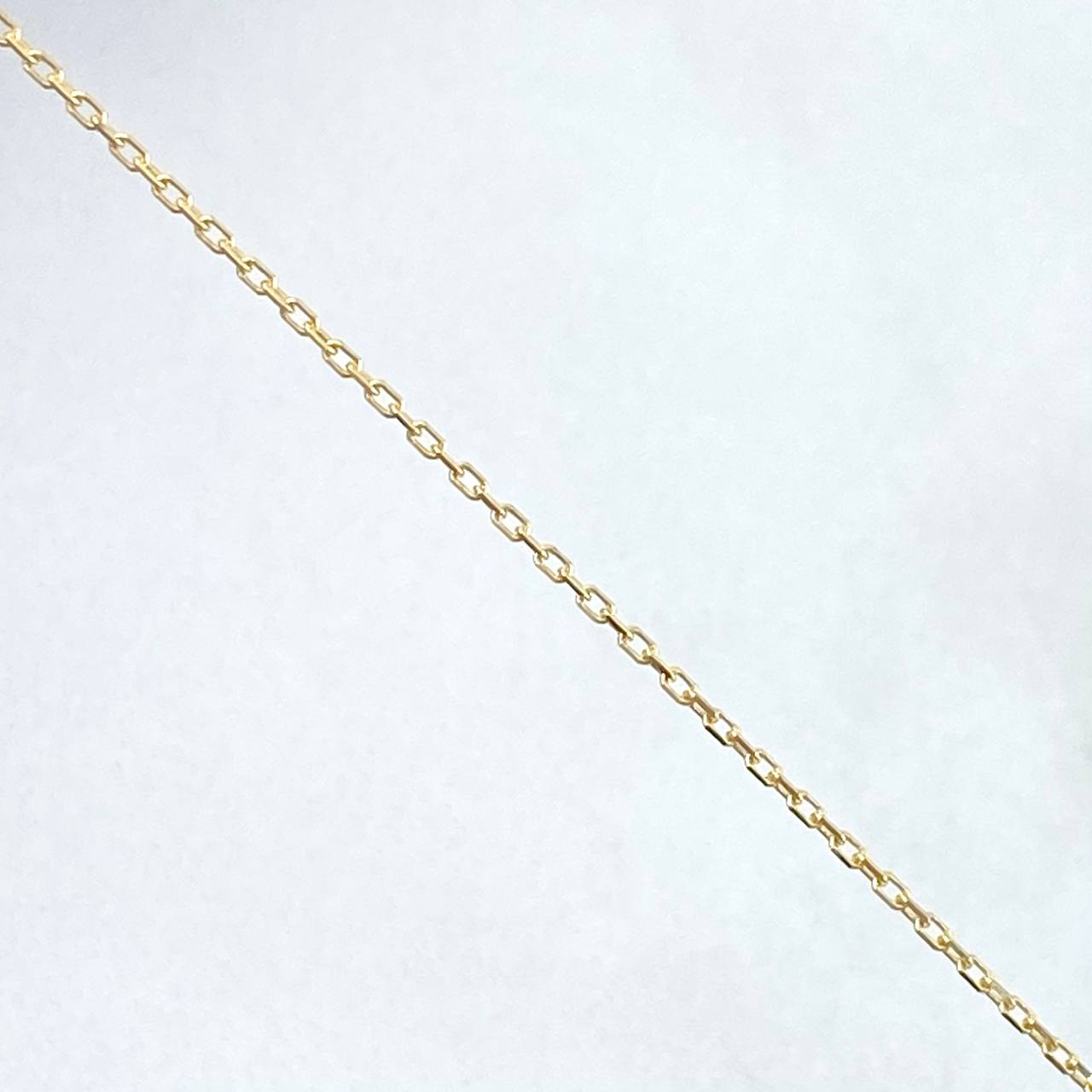 Tobillera Denario Aro Seguido Cruz 0.95gr / 23cm-26cm / 0.5mm-3mm Oro Amarillo +4 ©