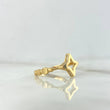 Anillo Estrellas Puntos 2.35gr / T7 1/2 / Circones Blancos Oro Amarillo