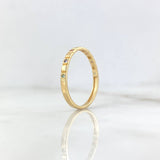 Anillo Cuadros 1.15gr / T6 1/2 / Circones de Colores Oro Amarillo