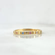 Anillo Cuadros 1.4gr / T8 1/2 / Circones de Colores Oro Amarillo