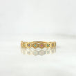 Anillo Hexagonos 1.3gr / T7 / Circones de Colores Oro Amarillo