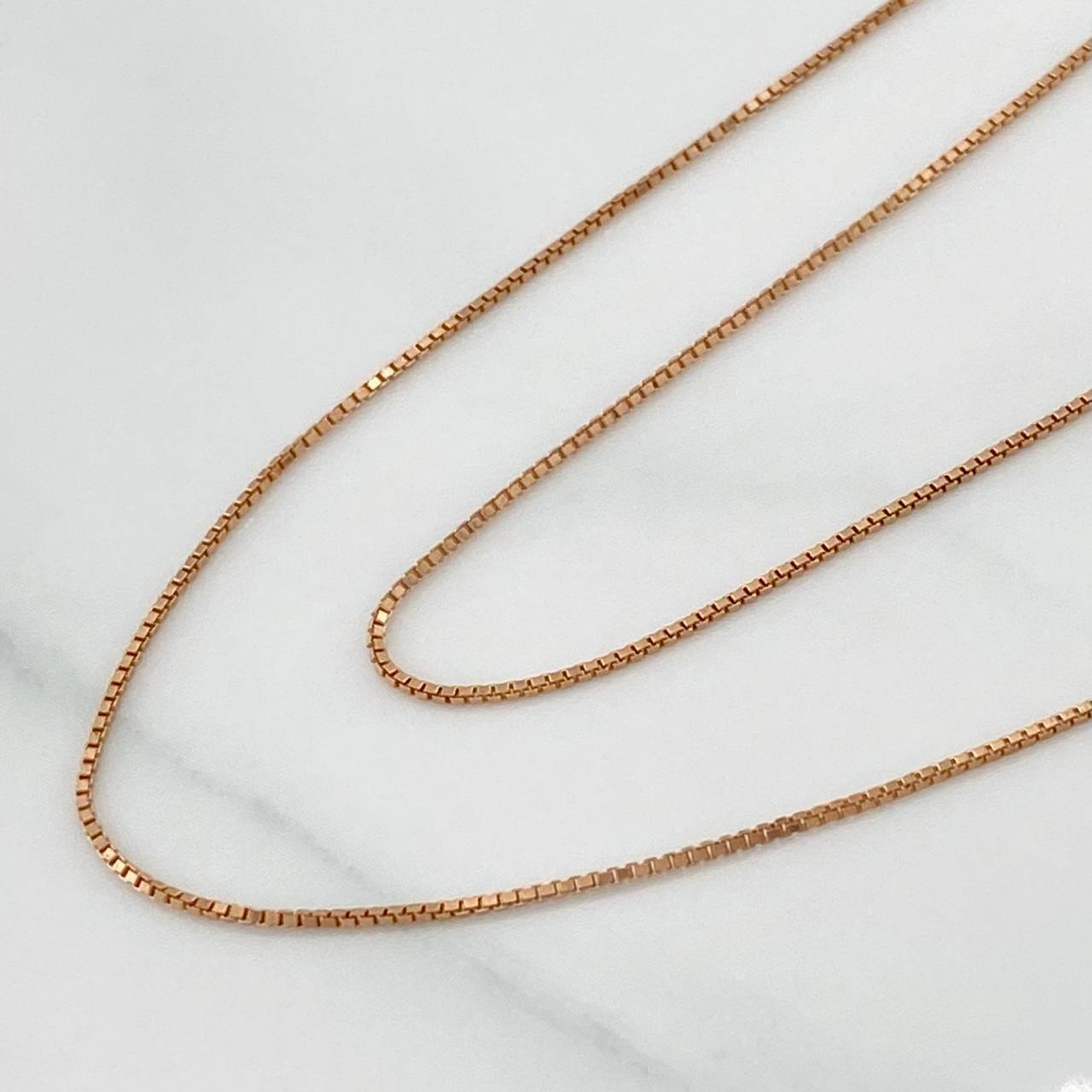 Cadena Veneciana 1.9 g / 50.5 cm / 0.71 mm Oro Rosa 18K