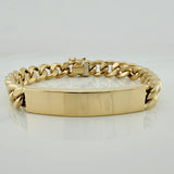 Pulso Cubano Placa 28.75 g / 21.5 cm / 9.75 mm Oro Amarillo 18K