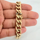 Pulso Cubano Placa 28.75 g / 21.5 cm / 9.75 mm Oro Amarillo 18K