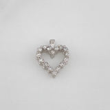 Dije Corazon 1.4 g / 1.5 cm Oro Blanco 18K