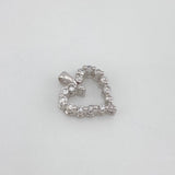 Dije Corazon 1.4 g / 1.5 cm Oro Blanco 18K