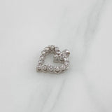 Dije Corazon 1.4 g / 1.5 cm Oro Blanco 18K