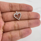 Dije Corazon 1.4 g / 1.5 cm Oro Blanco 18K