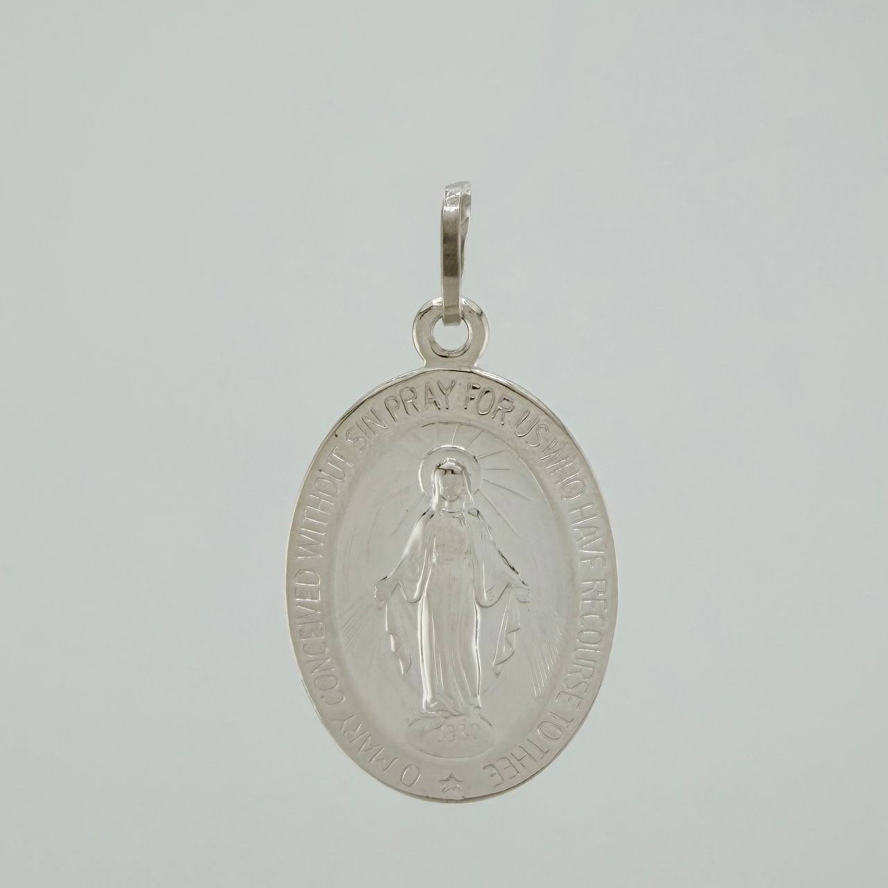Dije Virgen Milagrosa 6.75 g / 4 cm Oro Blanco 18K