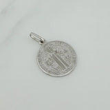 Dije San Benito 2.45 g / 2.8 cm Oro Blanco 18K