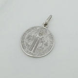 Dije San Benito 2.45 g / 2.8 cm Oro Blanco 18K