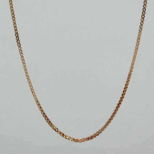 Cadena Veneciana 6.05 g / 60.8 cm / 1.3 mm Dos Oros Blanco Rosa 18K
