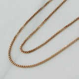 Cadena Veneciana 6.05 g / 60.8 cm / 1.3 mm Dos Oros Blanco Rosa 18K