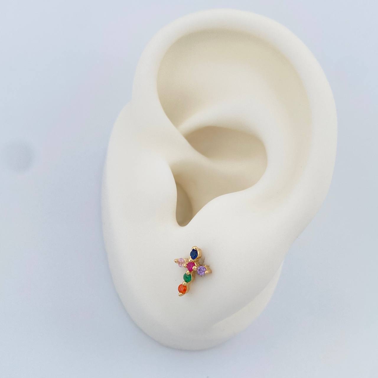 Topos Cruz 0.85gr / 8.7mm Oro Amarillo 18K %