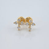 Topos Cruz 1gr / 8.25mm Oro Amarillo 18K %