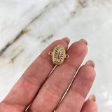 Herraje Silueta Virgen de Guadalupe 2.7gr / 1.6cm / Circones Blancos Fucsias Verdes Oro AmarilloႣ