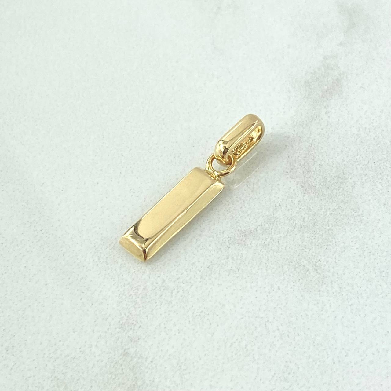 Dije Lingote 1.25gr / 2cm / Oro Amarillo 18K *