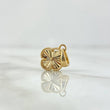 Dije Trebol VCyA 1.3gr / 1.7cm / Diamantado Punteado Oro Amarillo Nac.Esp. 18K