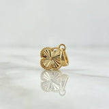 Dije Trebol VCyA 1.3gr / 1.7cm / Diamantado Punteado Oro Amarillo Nac.Esp. 18K