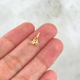 Dije Bicicleta 0.35gr / 1cm / Liso Oro Amarillo 18K *