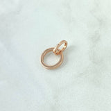 Dije Aro 1.1gr / 1.6cm / Liso Oro Rosa 18K *