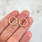 Candongas Carril 1.4gr / 1.3cm / Liso Oro Amarillo 18K ©