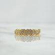 Anillo Corazones Paralelos 1.9gr / T6 1/4 / Circones Blancos Oro Amarillo 18K